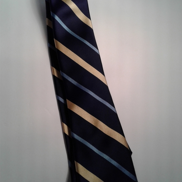 Tommy Hilfiger Other - Tommy Hilfiger Men's Necktie Blue Gold Stripe